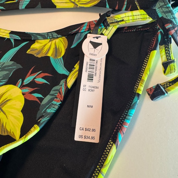 Victoria’s Secret Bikini Set Tropical Push Up Size Medium, 34D New With Tags - Picture 7 of 11